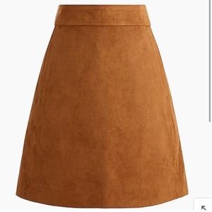 J. Crew A-Line Suede Skirt
